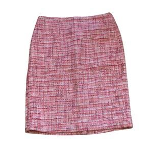 Talbots Pink Tweed Pencil Skirt